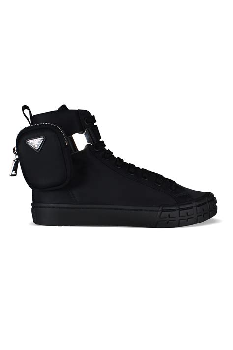 black and green prada sneakers|high top black prada sneakers.